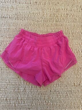 Lululemon Speed Up Shorts Pink Mesh Side Running Shorts